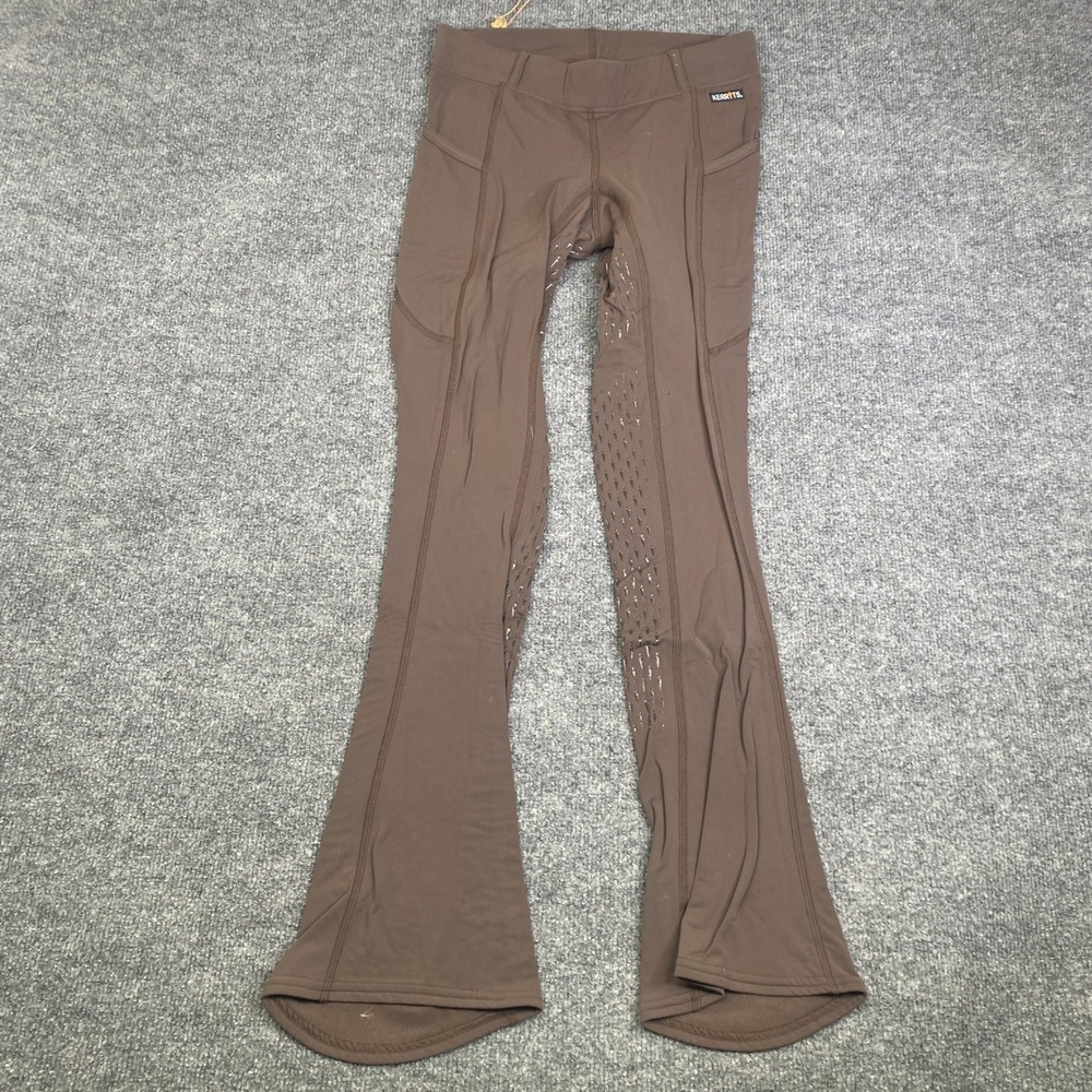 Kerrits Womens Brown Fleece Lined Bootcut Riding Pants Equestrian Breeches M
